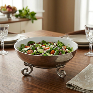 Ensaladera de aluminio esmaltado |   Tazón para Servir con Revestimiento de Esmalte Duradero |   Tazón Metálico para Cocina, Mesa de Comedor, Tazón para Mezclar Ensaladas de Frutas - Product Image 2