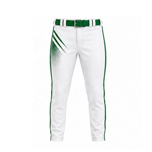Ensemble de maillots de baseball d'équipe blanc et vert sublimé à manches courtes avec pantalon pour hommes adultes toutes saisons anti-humidité - Product Image 6