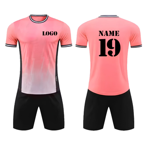 Maillots de football personnalisés noirs unisexes pour adultes, uniformes à manches courtes 100 % polyester à séchage rapide, kits de football d'équipe, vente en gros OEM - Product Image 4