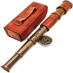 Télescope nautique rétractable 16 pouces en laiton, télescope marin antique, objet de collection - Product Image 1