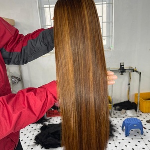CdyHairVN Promotion Halloween Vente en Gros Perruques Vietnamiennes Vierges de Haute Qualité Couleur 613 Super Double Drawn avec Closure et Dentelle Transparente - Product Image 4