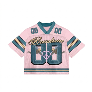 OEM Custom Made High Quality <b>Polyester</b> Mesh Soccer Football Jersey Oversized Boxy <b>Shirt</b> Cropped Plus Size Summer Sports Jerseys - Product Image 5