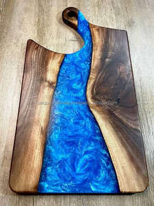 Tabla de Quesos de Resina Epoxi y Madera Azul ForestWave de Última Generación |   Tabla de charcutería de madera hecha a mano |   Rectángulo de Calidad Premium de 1.5 cm - Product Image 6