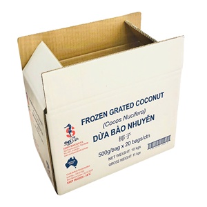 Custom Logo Folding Corrugated Paper <b>Box</b> <b>Recycled</b> Materials Finely Shredded Coconut Rectangle Slotted UV Advantage Fash Shipping - Product Image 1