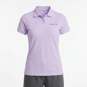 T-shirt décontracté à manches courtes en coton piqué pour femme, motif œil de faucon, anti-boulochage, anti-rétrécissement, anti-plis, respirant, vente en gros - Product Image 6