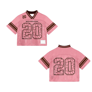 เสื้อรักบี้วินเทจ คอวี แขนสั้น ระบายอากาศได้ดี แห้งเร็ว พิมพ์ลายแบบรีดร้อน ยูนิเซ็กซ์ โพลีเอสเตอร์ 100% คุณภาพสูง - Product Image 3