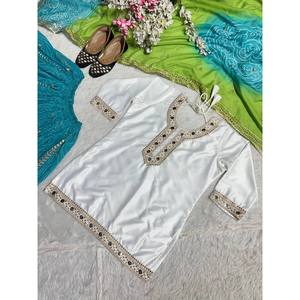Ensemble haut et sharara pour femme, de la marque Maruti, pour les occasions spéciales, couleur verte, taille M - Product Image 3