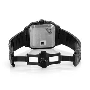 Montre Moissanite Iced Out VVS Diamant Hip Hop Luxe Acier Inoxydable Quartz Bracelet 20mm Cadran Verre Unisexe - Product Image 4