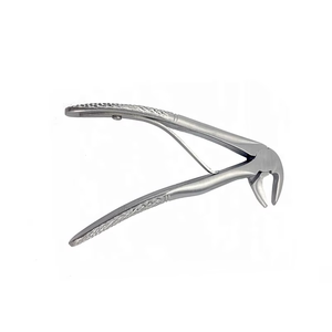 Forceps d'extraction dentaire Blink Surgident en acier inoxydable, instrument ergonomique à poignée moletée pour l'élimination des dents de lait pédiatriques - Product Image 2