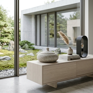 Pot décoratif rond en pierre naturelle avec couvercle, fait main, pour rangement de pierres, ornement d'intérieur, objet de décoration pour jardin zen - Product Image 2