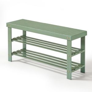 Scarpiera Moderna a 3 Livelli in Bambù 90x28x45 cm Verde Foresta Design Semplice per Ingresso Salvaspazio Legno Plastica Metallo - Product Image 4