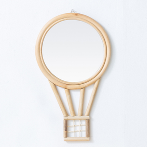 Handcrafted Eco-friendly Rattan Wall <b>Mirror</b> Hot Air Balloon Shaped <b>Mirrors</b> Decor Wall Wholesale Price from Vietnam - Product Image 1
