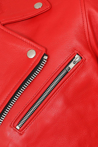 Veste de moto pour homme en cuir véritable écologique, séchage rapide, col montant, fermeture éclair, couleur unie, coupe ajustée, style hiver - Product Image 4