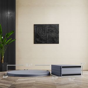 Tappetino Pieghevole in Schiuma EPE Grigia per Allenamento di Danza, Protezione per Pole Dance con Maniglie per il Trasporto, Comodo anche per Yoga - Product Image 3