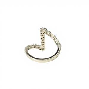 Wonderful Chevron Lab Grown Diamond Ring 14K 18K Solid White 925 Sterling Silver Style Unique Ring <b>Wedding</b> Ring Engagement Ring - Product Image 2