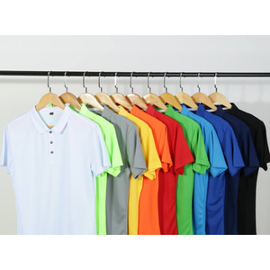 T-shirt de travail pour homme en polyester 100% tissé, logo personnalisé ODM, séchage rapide, 180 GSM, anti-boulochage, manches courtes - Product Image 2