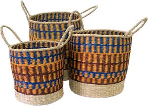 Panier à linge élégant en jonc de mer, tissé naturellement, organisateur de maison, vente en gros, écologique, en provenance du Vietnam - Product Image 2