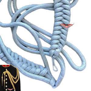 <b>Light</b> Blue Braided German Parade Aiguillette Uniform Shoulder <b>Cord</b> Metallic <b>Cord</b> German Aiguillette - Product Image 3