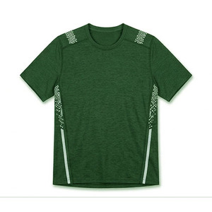 Camiseta Deportiva Reflectante de Secado Rápido para Hombre, Color Verde, Suave y Cómoda, Perfecta para Uso Diario Informal - Product Image 1