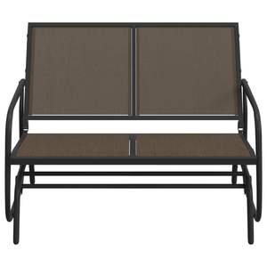 ม้านั่งสวนขนาดกลางแบบ Glider ผ้าเท็กซ์ไทล์สีน้ำตาลและโครงเหล็กสำหรับลานบ้าน - Product Image 3