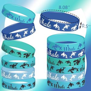 Braccialetti in Gomma a Tema Marino con Orca (24 Pezzi) - Decorazioni e Gadget per Feste di Compleanno e Altre Occasioni - Product Image 2