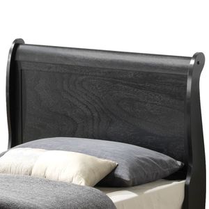 Elegante Letto Singolo in Legno Nero per Camere da Letto Senza Tempo - Product Image 2