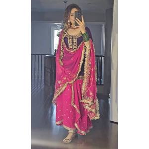 Conjunto de ropa de fiesta de diseñador para mujer Top Dhoti Falda Dupatta - Product Image 5