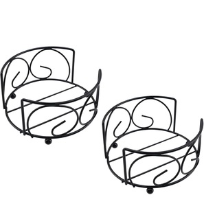 Support de sous-verres minimaliste en métal noir – Ensemble moderne de supports triangulaires en fil métallique pour sous-verres de table – Rangement pour sous-verres de salle à manger – MEILLEUR - Product Image 6