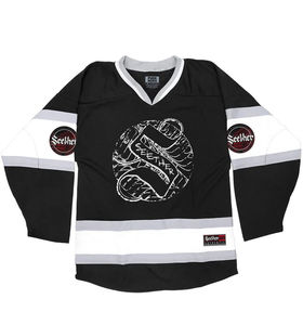 Maillot de hockey sur glace personnalisé OEM, 100% polyester, transfert thermique ou broderie, fabricant en gros - Product Image 1