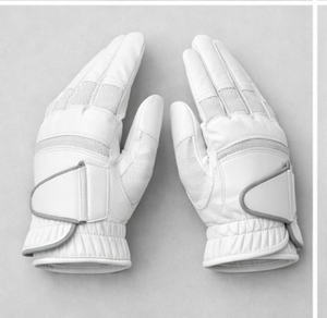 Guantes de bateo de cuero blanco, resistentes, unisex, para adultos, guantes de entrenamiento flexibles para béisbol con agarre antideslizante. - Product Image 4