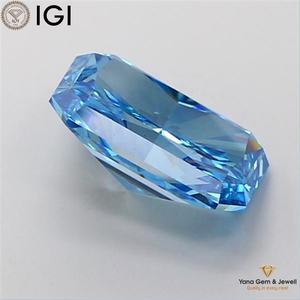Diamant de laboratoire CVD, couleur bleu vif fantaisie, clarté VS1, 2,50 carats, avec certificat IGI, taille radiant, pour un design moderne - Product Image 6