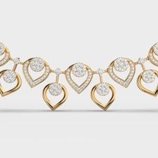 สร้อยคอเพชร 5 กะรัต ผลิตในห้องปฏิบัติการ |   จี้รูปหัวใจทองคำ 14k - Product Image 3