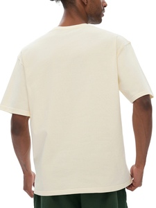 Camiseta Lisa de Algodón Grueso para Hombre, Estilo Urbano con Hombros Caídos, Camiseta Blanca de Alta Calidad, Ajuste Holgado, Fabricación Propia - Product Image 3