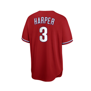 Ensemble de maillots de baseball personnalisés par sublimation OEM pour hommes, pantalon rouge et blanc, manches courtes, col en V, polyester respirant, uniforme - Product Image 6