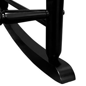 Sedia a Dondolo Nera per Adulti, Ideale per Balconi e Verande, Seduta Confortevole per Spazi Esterni - Product Image 5