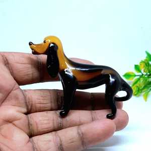 งานฝีมือแก้วมูราโน่เป่าด้วยมือรูปสุนัขดัชชุนด์ ของตกแต่งธีมสัตว์ - Product Image 3