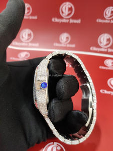 2025 Nueva colección de reloj de moissanita de lujo para hombres VVS diamante Real Acero inoxidable esfera de cristal antiguo moda caliente - Product Image 4