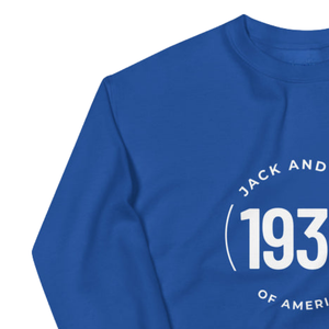 Sweat-shirt unisexe bleu royal à col rond, avec motif brodé circulaire, en polaire, à manches longues, vêtement décontracté et tendance - Product Image 3