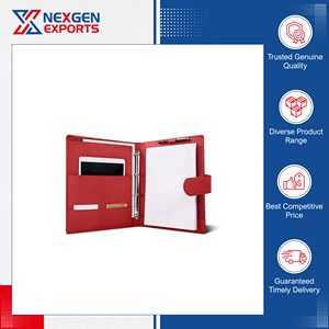Nexgen Exports - Carpeta de 3 Anillos de Cuero PU Duradero de Calidad Inigualable con Tarjetero para Compradores Globales al por Mayor - Product Image 6