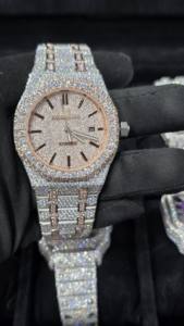 Designer Luxury Sapphire Automatic Mechanical Movement <b>Watches</b> <b>Iced</b> <b>Out</b> VVS Moissanite <b>Watches</b> for Men Wholesale - Product Image 5