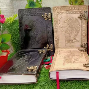 Cuaderno de Cuero Genuino de Alta Calidad con Tapa Dura, Cuaderno Puro de Cuero Genuino, Exportador de Diarios de Cuero Genuino para Hombre y Mujer Unisex - Product Image 1