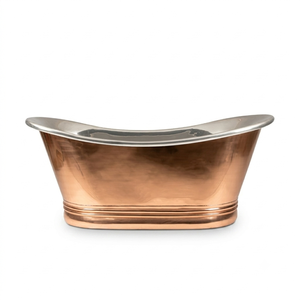Bañera de Cobre Grabada a Mano, Bañera Independiente de Lujo, Decoración de Baño Vintage, Bañera de Cobre Sólido - Product Image 1