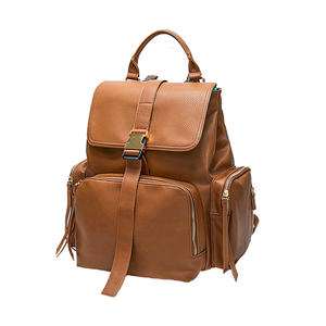 Mochila Pañalera Inteligente de Cuero Genuino, Impermeable, con RFID, Multifuncional, Organizador de Viaje para Maternidad, con Puerto de Carga USB - Product Image 6