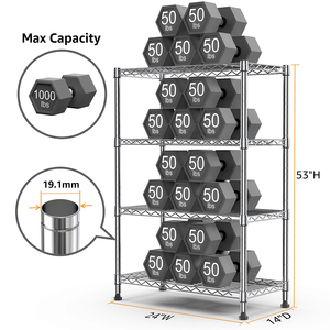 MZG Contemporary High Quality Clean Line Metal Storage Shelving 4 Layer Silver Chrome Plated Pantry <b>Wire</b> Shelving System - Product Image 2