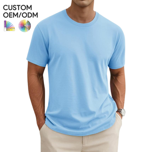 T-shirt en jersey 100 % coton/polyester pour homme, manches courtes, toucher doux, confortable, écologique, séchage rapide, support OEM/ODM - Product Image 1