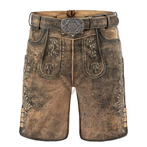 Shorts en cuir bavarois Trachten personnalisés pour hommes - Style décontracté uni, tissu Oxford à séchage rapide - Product Image 3