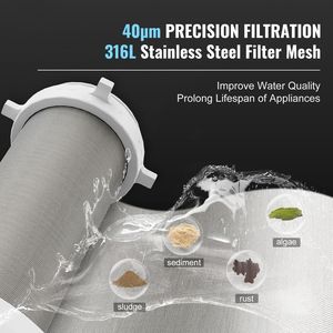 Filtro Sedimenti ad Alto Flusso 40 Micron per Tutta la Casa, Elettrico in Acciaio Inox 3/4" MNPT 4 T/H - Product Image 2