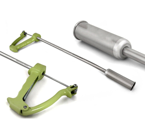 Applicateur de boulettes (Bolus Gun) avec poignée courbée verte et revêtement, taille de la coupelle 24-25 x 72 mm. Élevage, Vétérinaire - Product Image 2