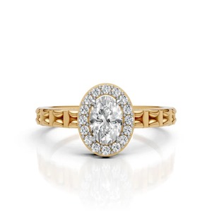 Moissanite Statement <b>Ring</b> <b>Silver</b> Bold Men's Fine Jewelry Piece Featuring Central Oval-Cut <b>Solitaire</b> Encased Rhodium Plated - Product Image 1