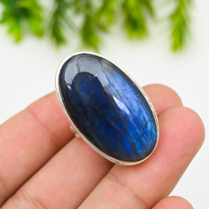 <b>LABRADORITE</b> 925 Silver Luxury Gemstone <b>Ring</b> for Party Occasions - Product Image 2